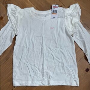 Vineyard Vines Cream Long Sleeve Kids Tee